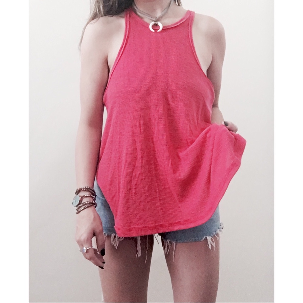 Free People Ribbed Rackerback Tank Top - Picture 4 of 5